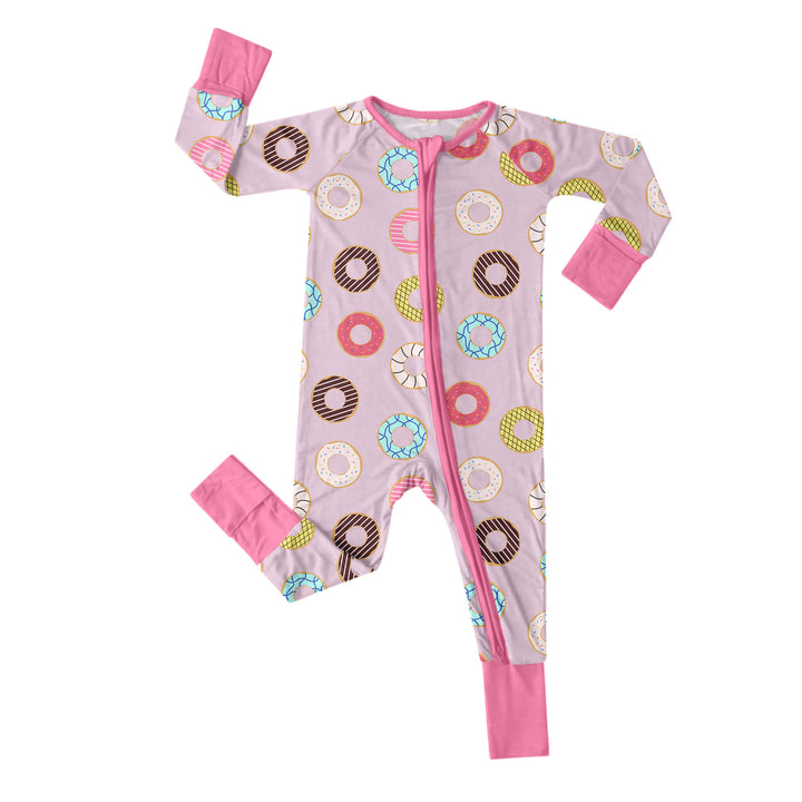 Pink Sweet Donuts Convertible Zippered Romper