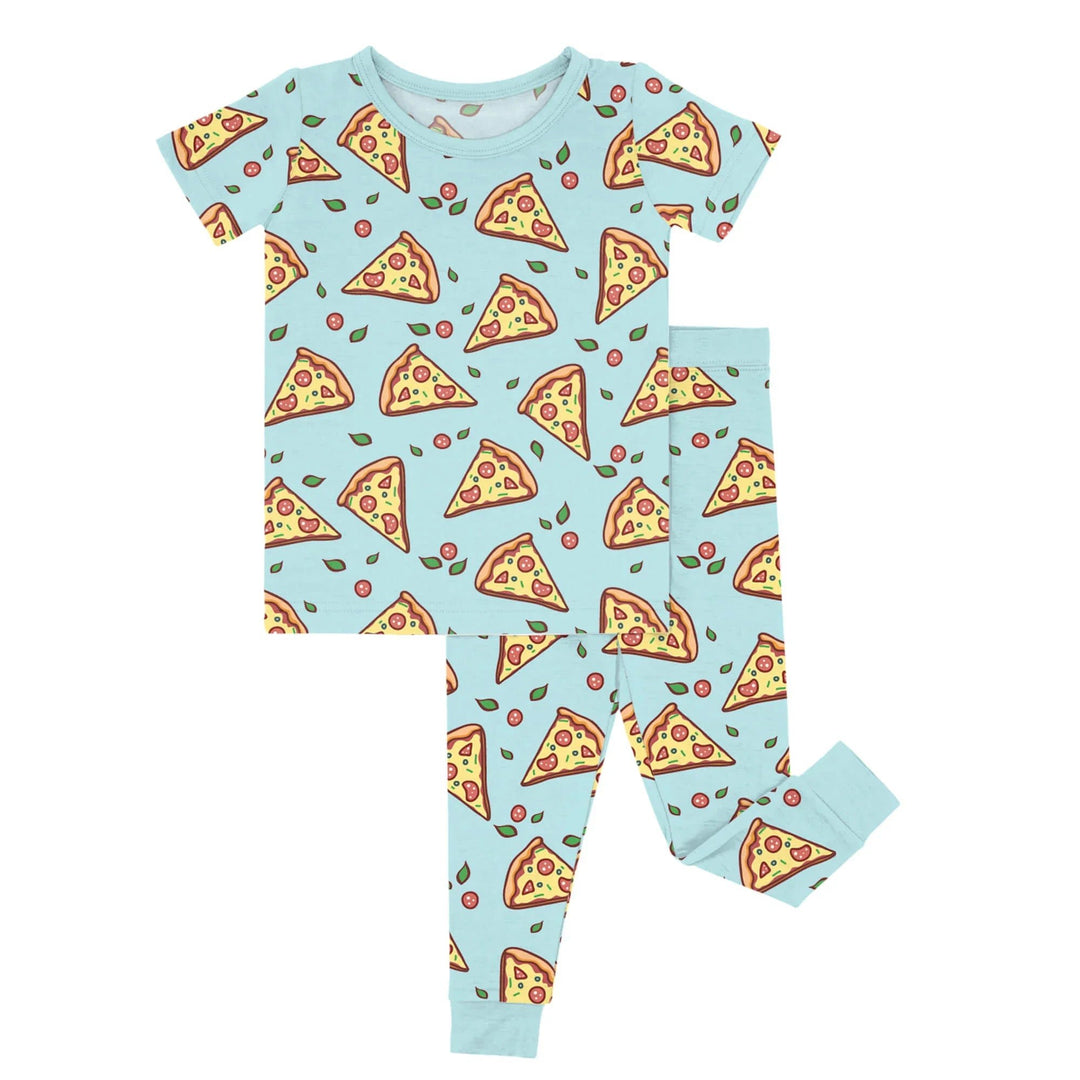 Pizza Doodle Two Piece Short Sleeve Pajama Set - Zumbamboo