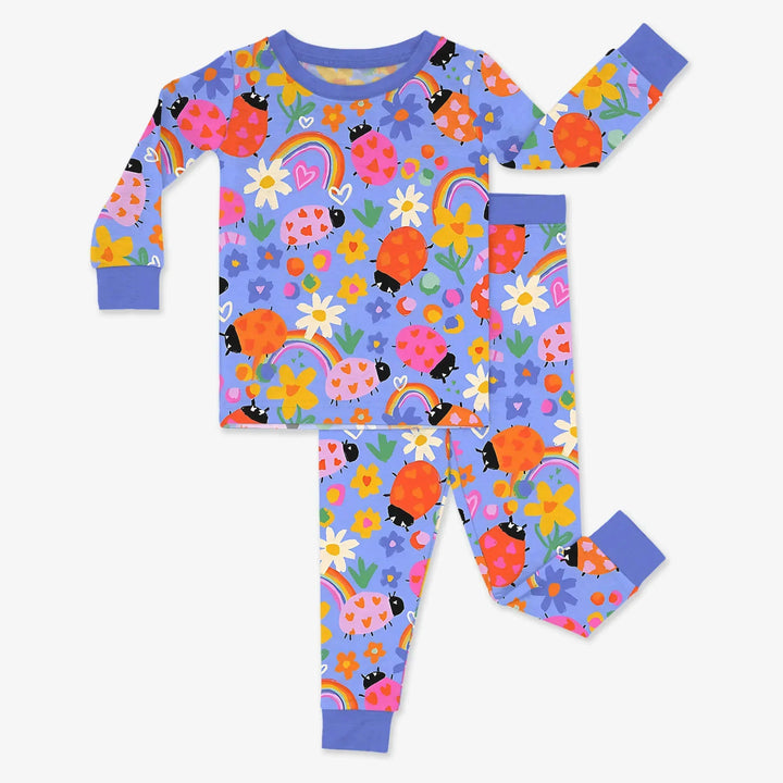 Lady Bugs Bamboo Two Piece Long Sleeve Pajama Set