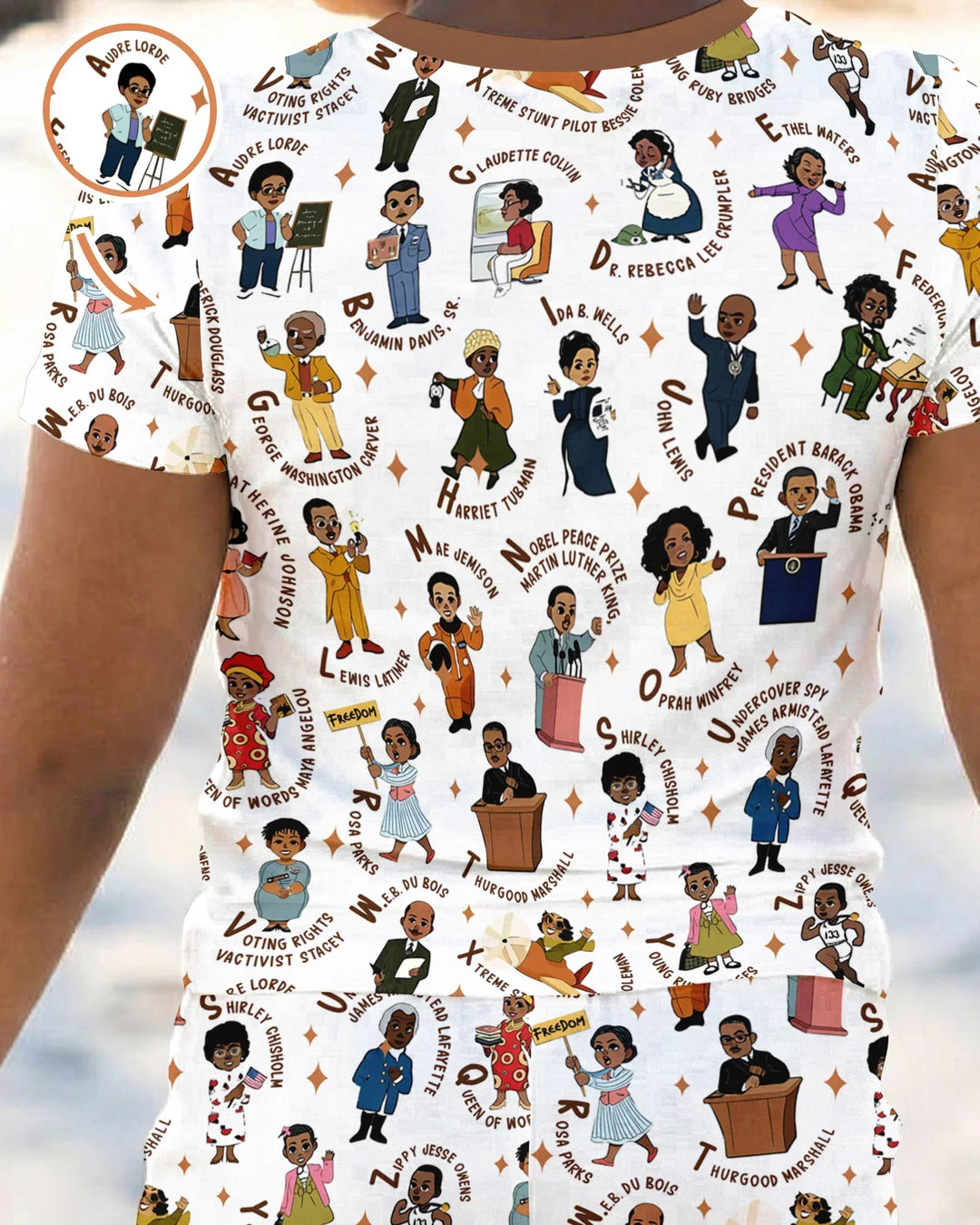 Zweiteiliges, kurzärmliges Pyjama-Set mit Marienkäfern