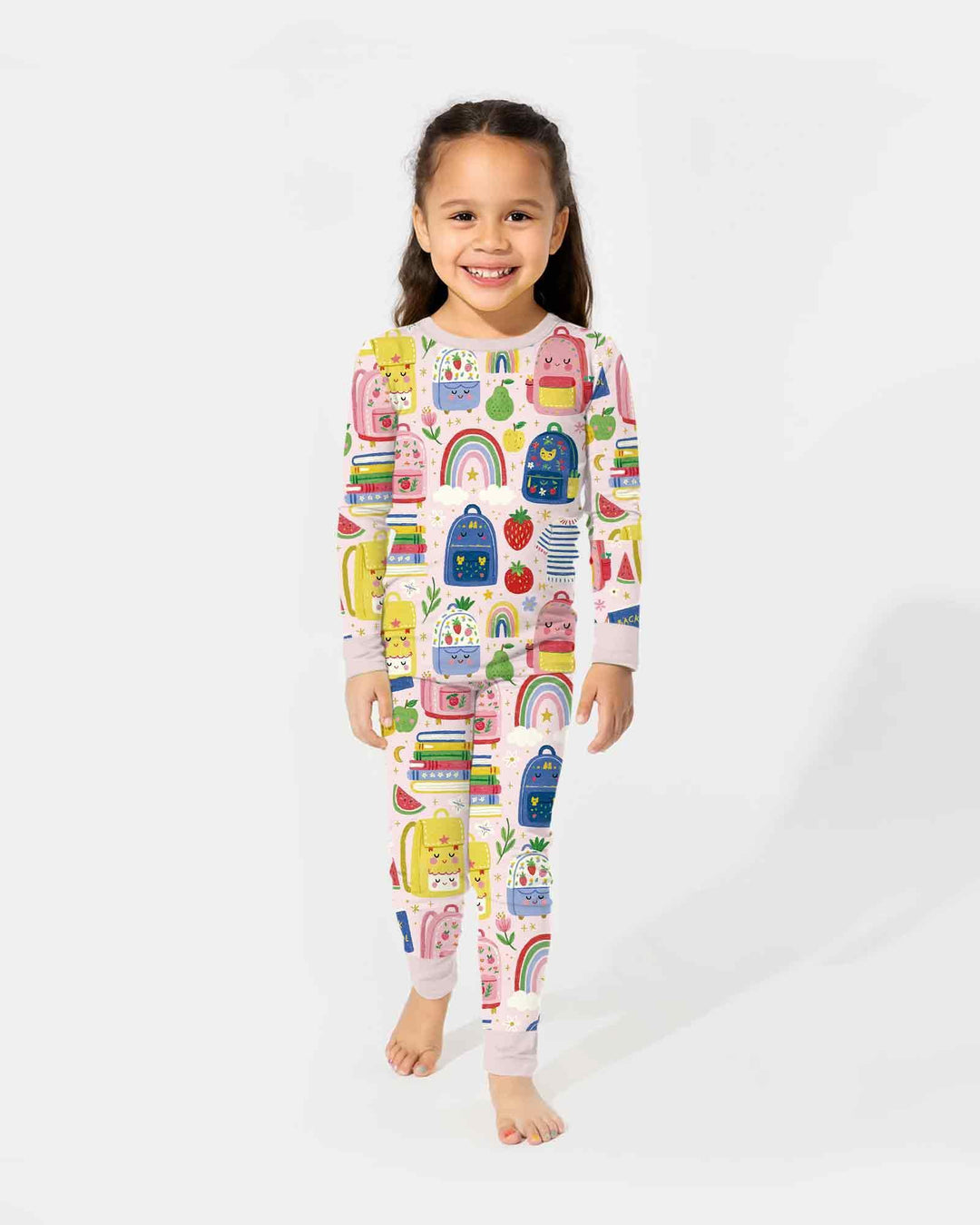 Conjunto de pijama de dos piezas de bambú con mangas largas, plantilla PERSONALIZADA