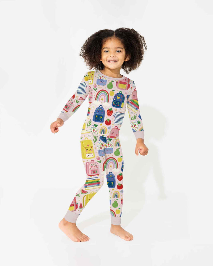 Conjunto de pijama de dos piezas de bambú con mangas largas, plantilla PERSONALIZADA
