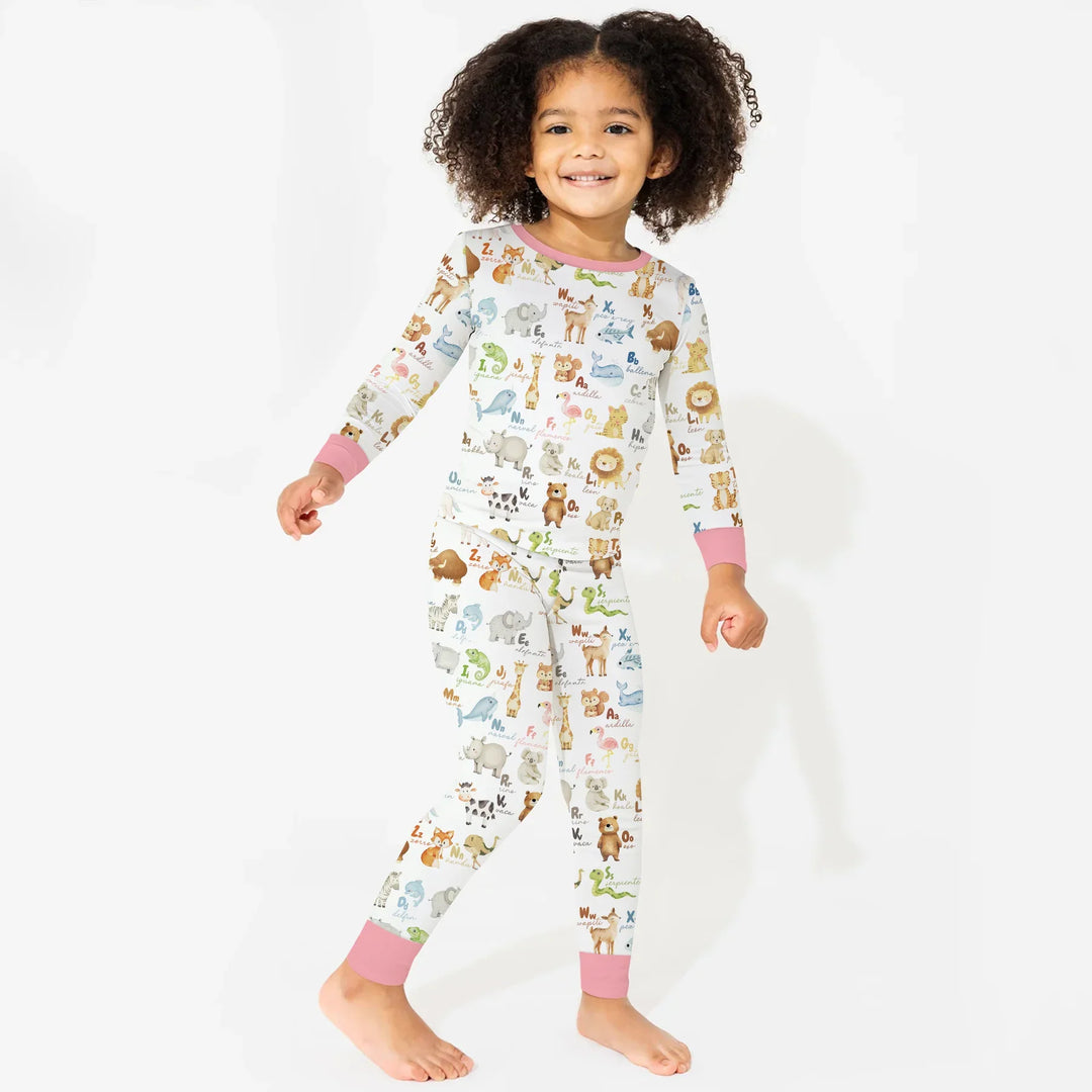 Spanish Alphabet Two Piece Long Sleeve Pajama Set