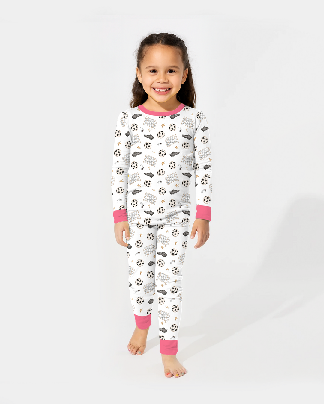 Little Soccer Star Bamboo Two Piece Long Sleeve Pajama Set