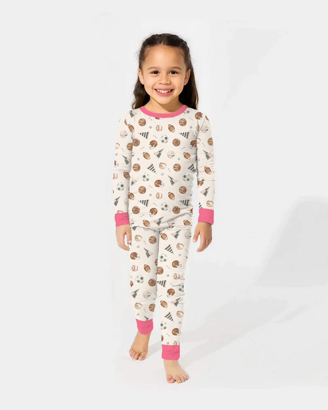 Little League Bamboo Two Piece Long Sleeve Pajama Set