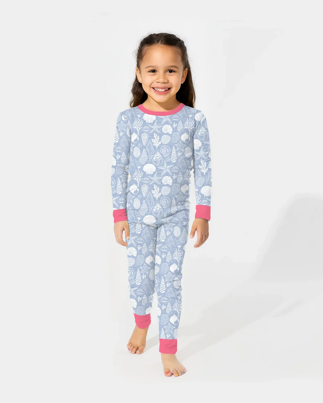 Coastal Treasures Bamboo Two Piece Long Sleeve Pajama Set