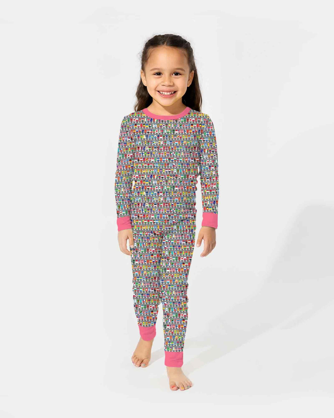 Conjunto de pijama de dos piezas de bambú con mangas largas, plantilla PERSONALIZADA