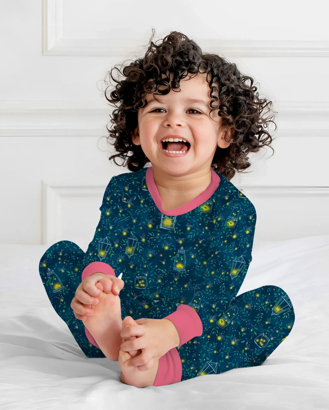 Firefly Lantern Night Bamboo Two Piece Long Sleeve Pajama Set
