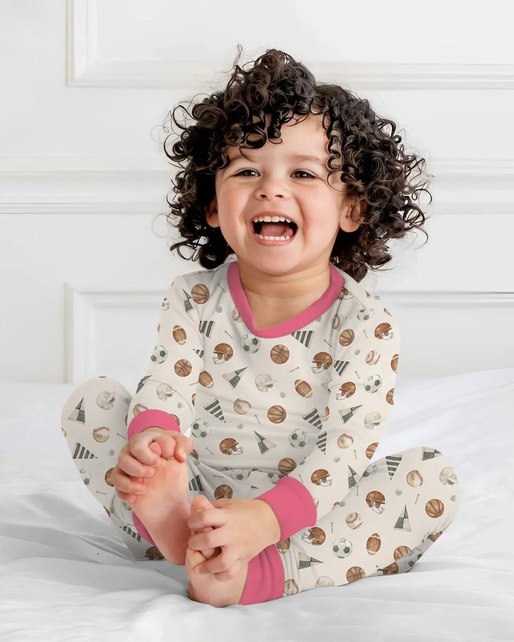 Game Day Heroes Bamboo Two Piece Long Sleeve Pajama Set