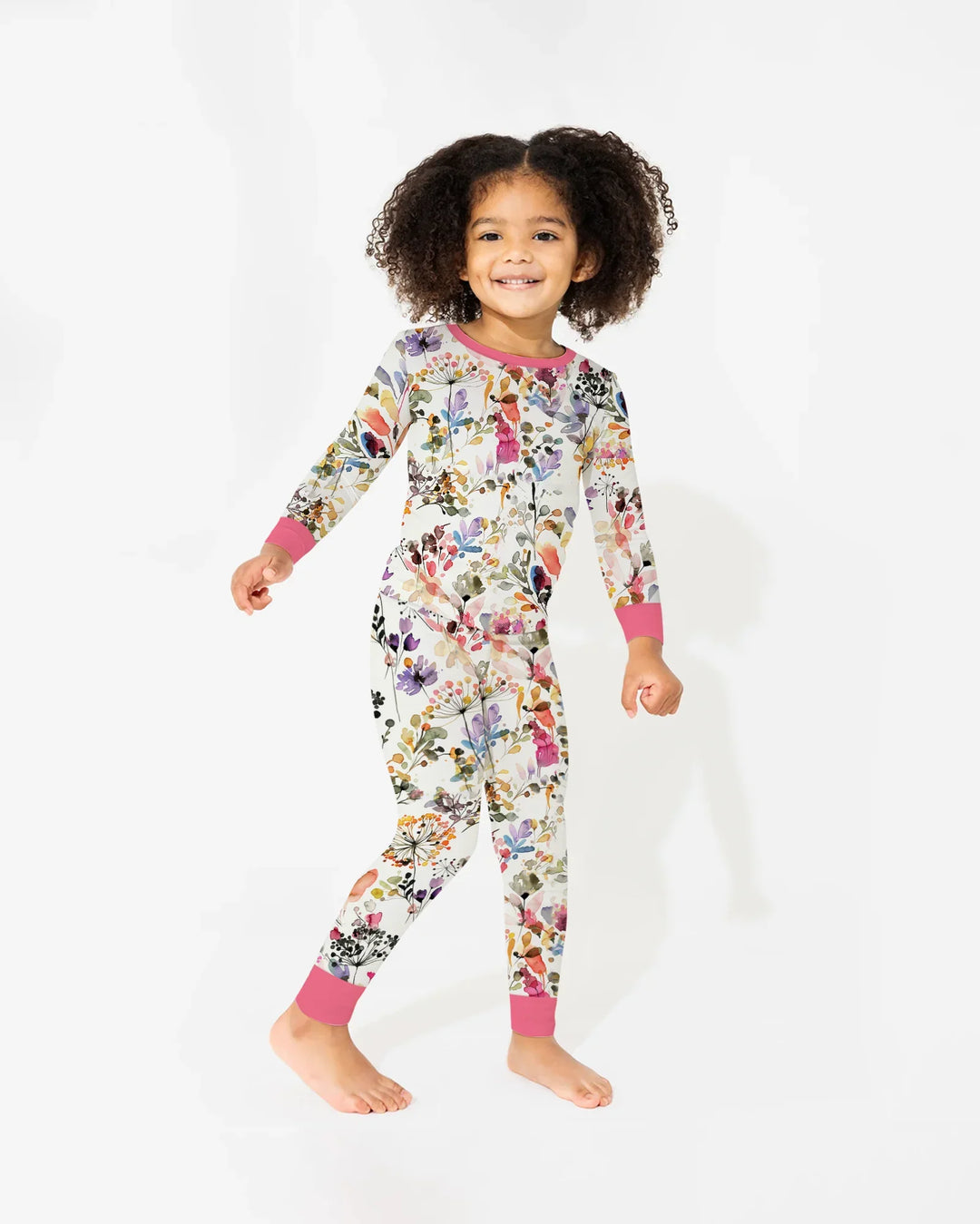 Conjunto de pijama de dos piezas de manga larga de bambú Autumn Meadow Botanicals