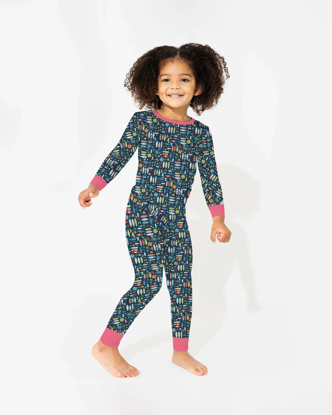 Endless Summer Surf Bamboo Two Piece Long Sleeve Pajama Set