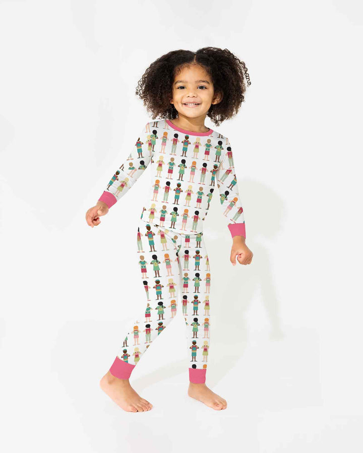 Conjunto de pijama de dos piezas de bambú con mangas largas, plantilla PERSONALIZADA