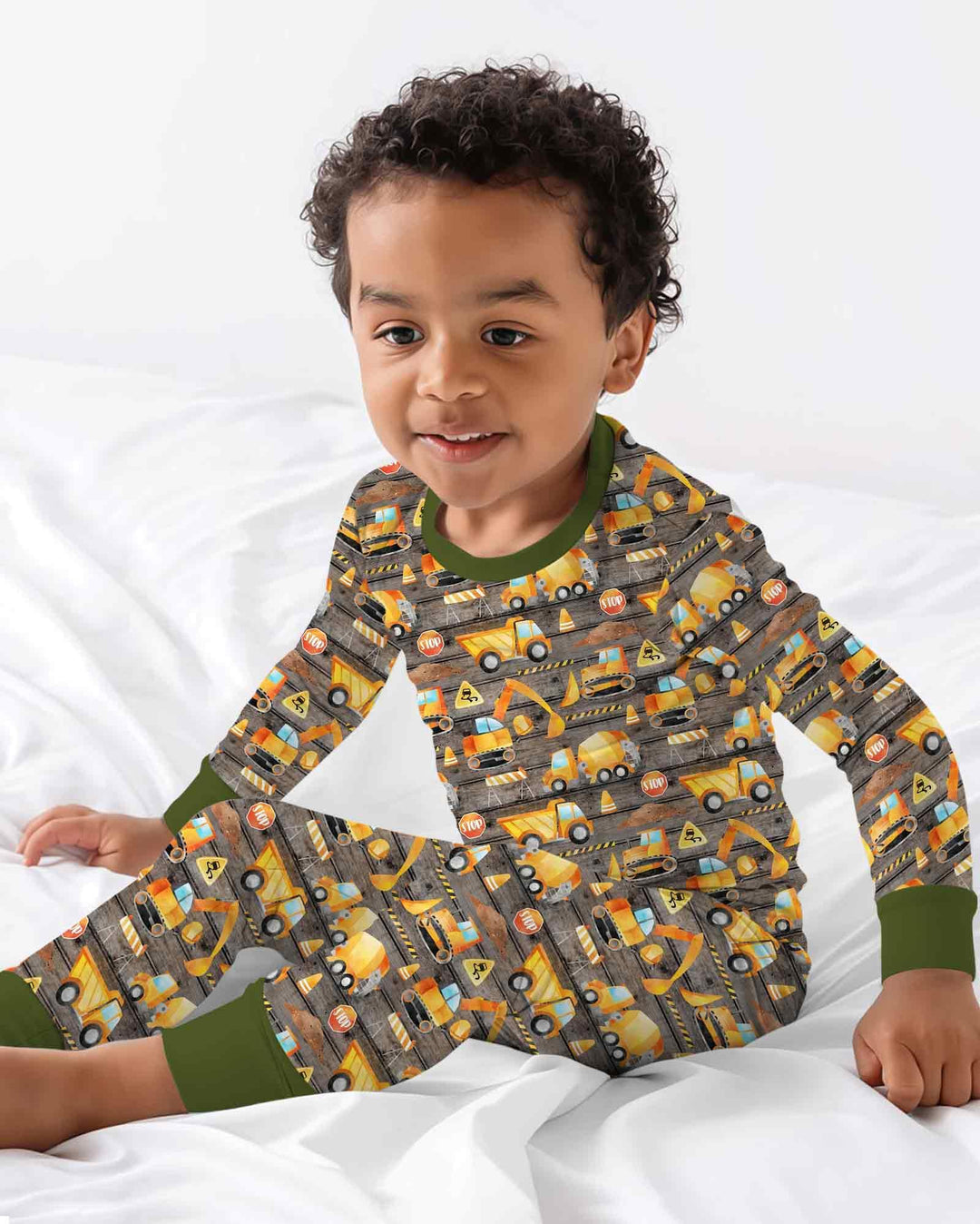 Conjunto de pijama de dos piezas de bambú con mangas largas, plantilla PERSONALIZADA