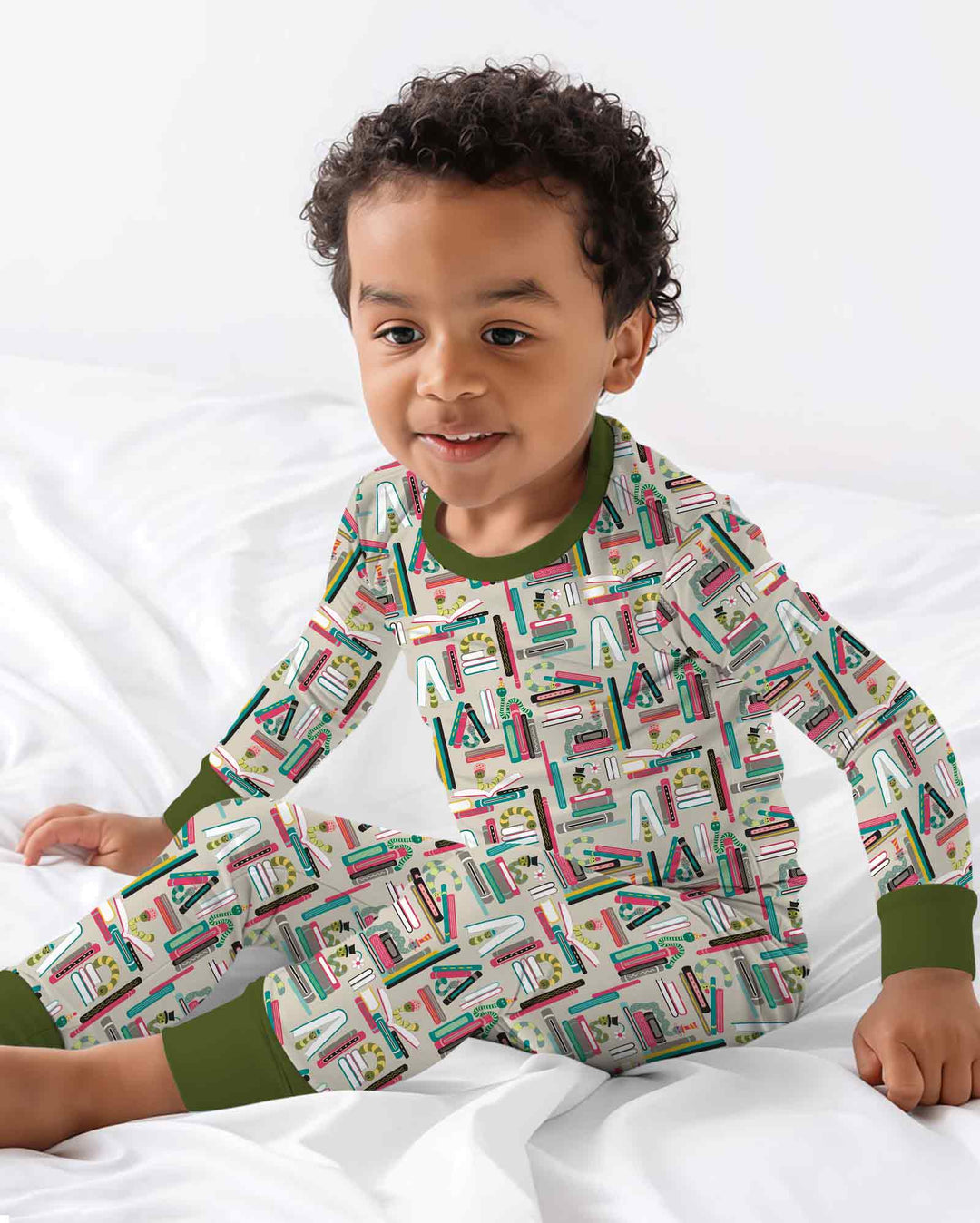 Bookworm Adventures Bamboo Two Piece Long Sleeve Pajama Set
