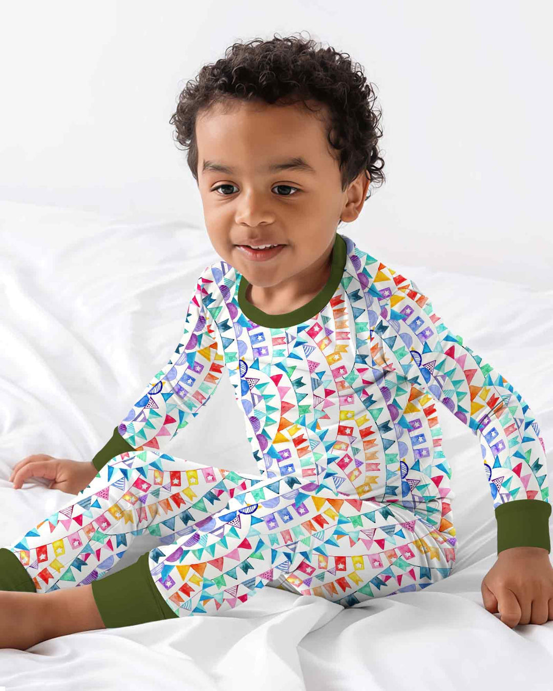 Conjunto de pijama de dos piezas de bambú con mangas largas, plantilla PERSONALIZADA