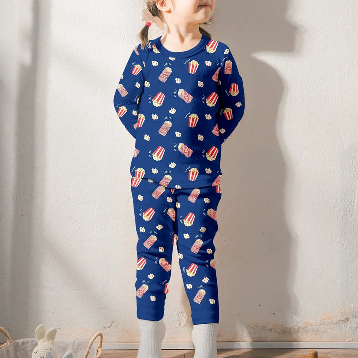 Popcorn Two Piece Long Sleeve Pajama Set - Zumbamboo