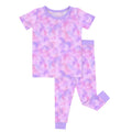 Purple Watercolor Two-Piece Short Sleeve Pajama Set , Purple Watercolor Two-Piece Short Sleeve Pajama Set - 12-18M