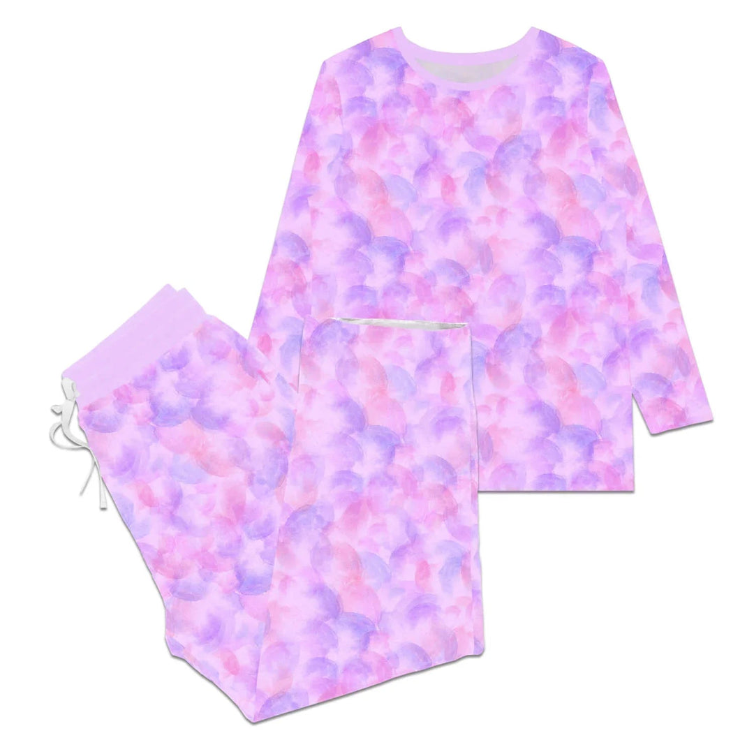Purple Watercolor Women Pajama Set , Purple Watercolor Women Pajama Set - S