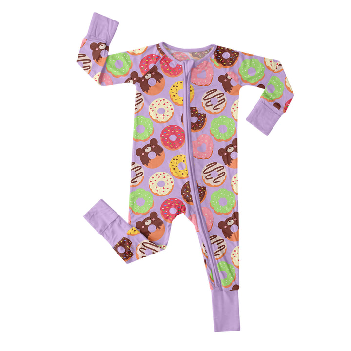 Purple Donut Fantasy Convertible Zippered Romper