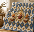 Sacred Hearts  Bamboo Quilt Blanket
