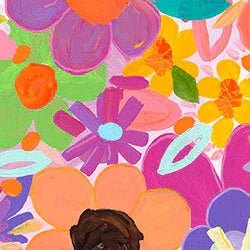 Rainbow Blooms Two Piece Pajama Set - Zumbamboo