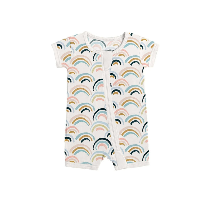 Rainbows Shorty Zippered Romper - Zumbamboo
