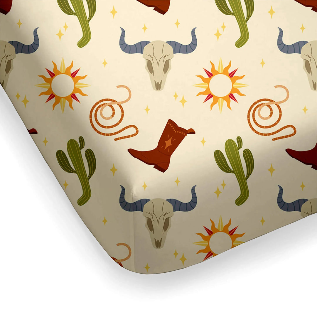 Ready to Rodeo Fitted Crib Sheet - Zumbamboo