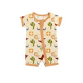 Ready to Rodeo Shorty Zippered Romper , Ready to Rodeo Shorty Zippered Romper - 0-3M