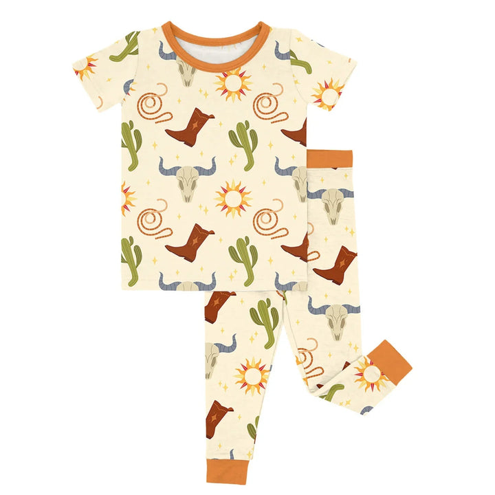 Ready To Rodeo Two Piece Short Sleeve Pajama Set - Zumbamboo