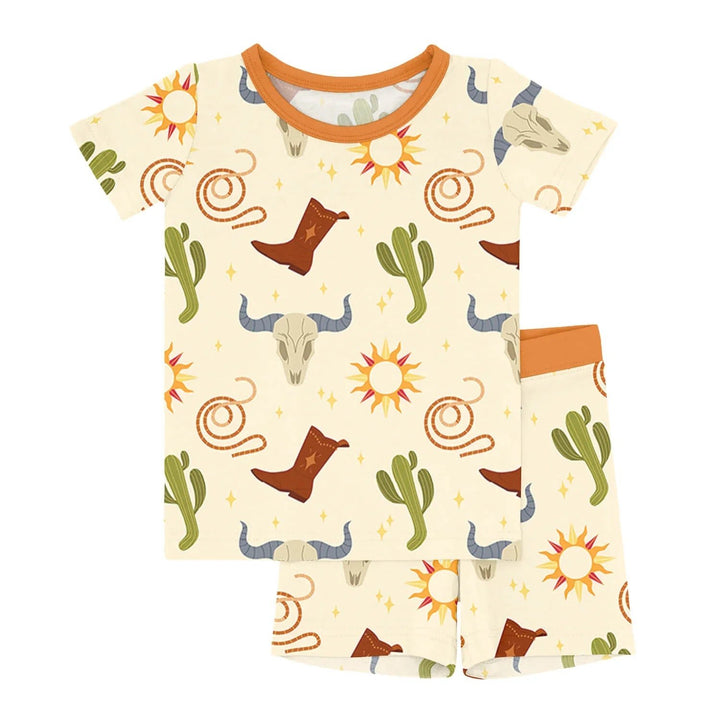 Ready To Rodeo Two Piece Short Sleeve Shorts Pajama Set - Zumbamboo