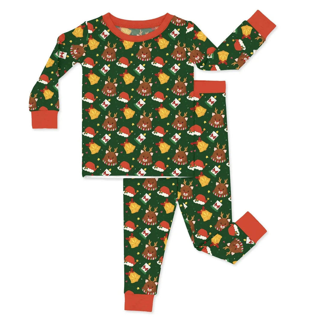 Reindeer And Bell Two Piece Pajama Set , Reindeer And Bell Two Piece Pajama Set - 12-18M
