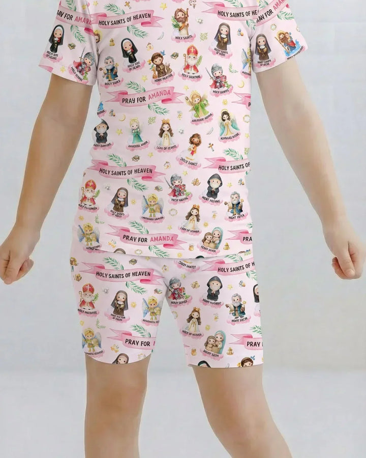 Zweiteiliges, kurzärmliges Pyjama-Set mit Marienkäfern