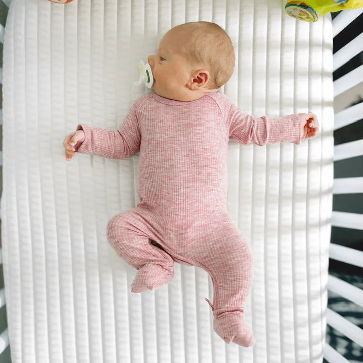 Ribbed Crescent Zippered Romper - Zumbamboo