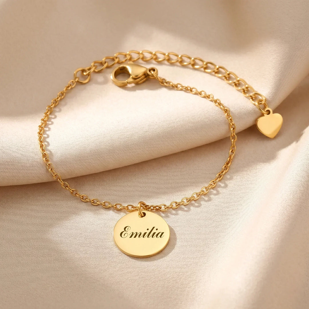 The Signature Disc: Personalized Baby Anklet