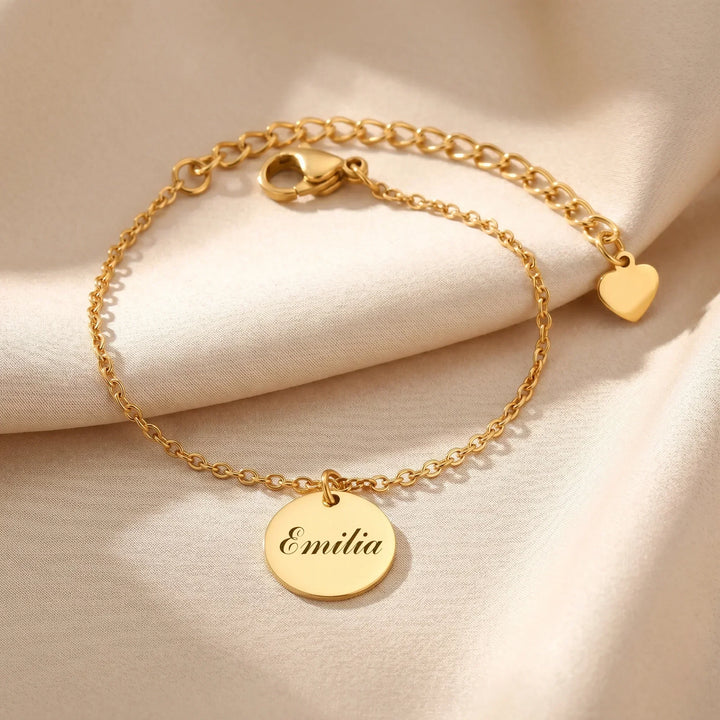 The Signature Disc: Personalized Baby Anklet