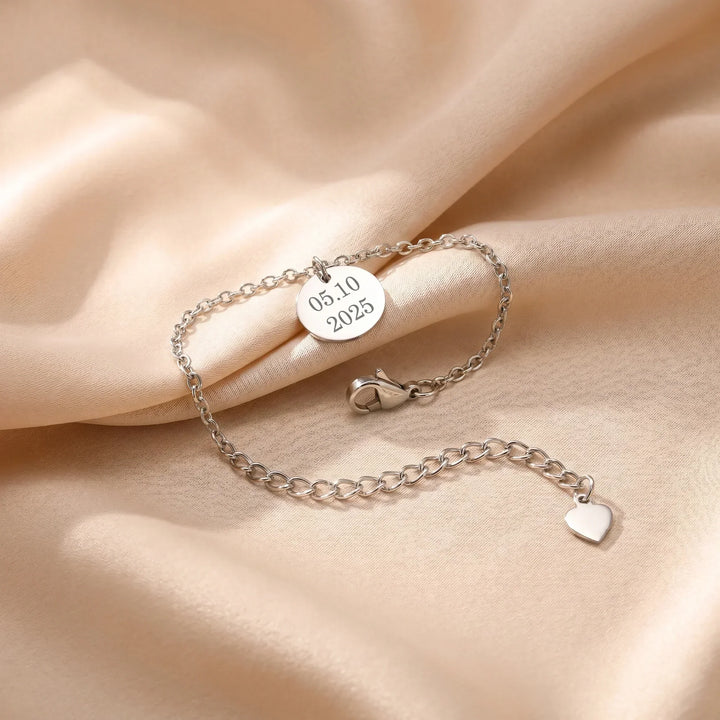 The Signature Disc: Personalized Baby Anklet