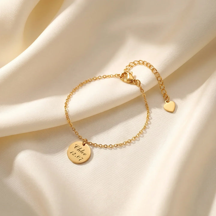The Signature Disc: Personalized Baby Anklet