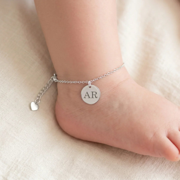 The Signature Disc: Personalized Baby Anklet