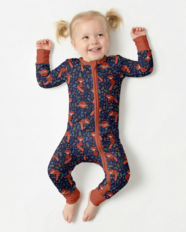 Tossed Red Panda Bamboo Convertible Zippy
