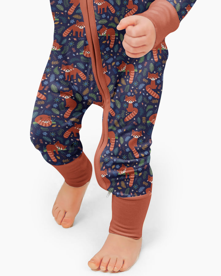 Tossed Red Panda Bamboo Convertible Zippy