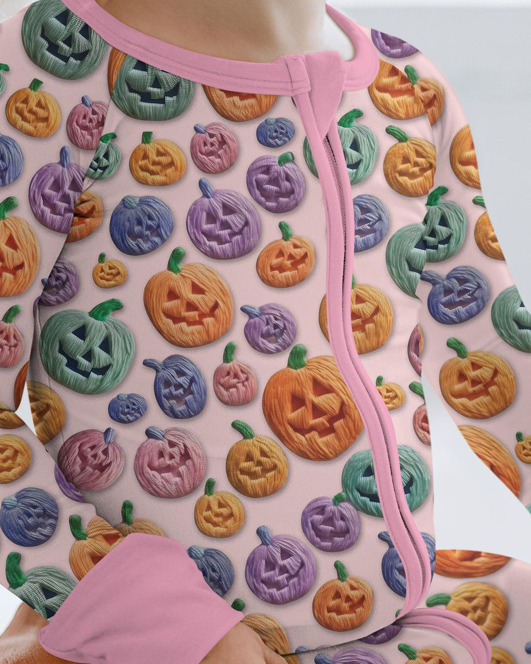 Happy Halloween Pastel Jack O Lanterns Bamboo Convertible Zippy