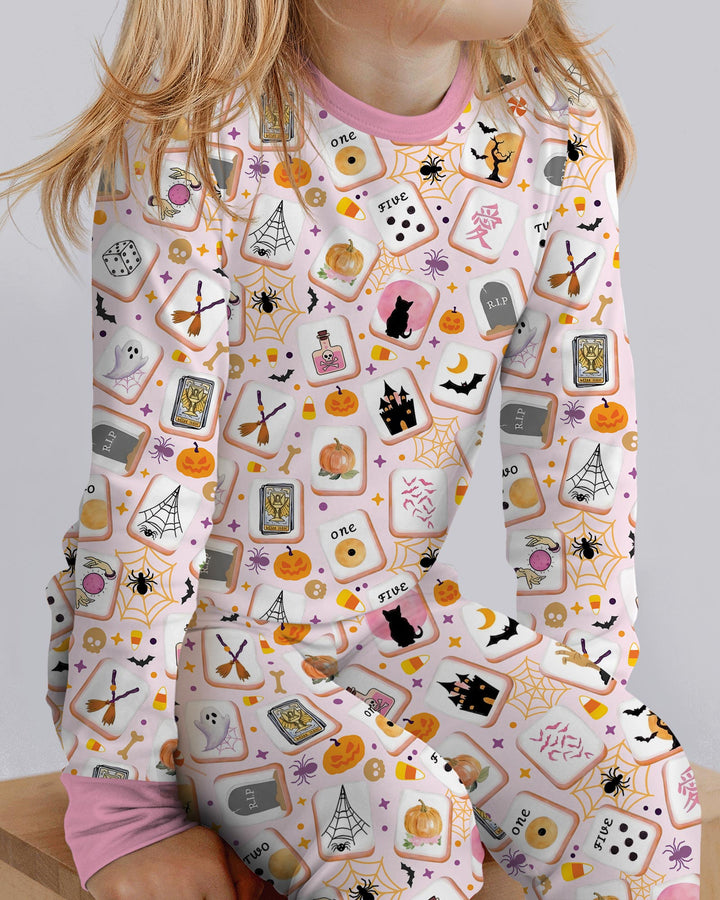 Mahjoween Mommy & Me Matching Bamboo Two Piece Long Sleeve Pajama Set