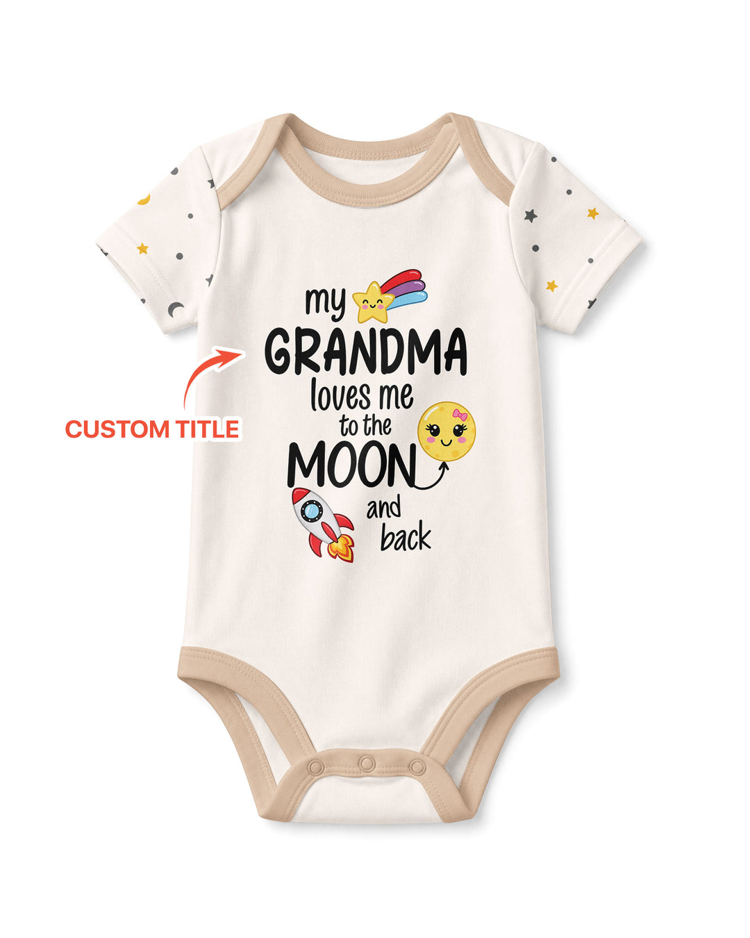 My Grandma Loves Me To The Moon And Back Bamboo Bodysuit