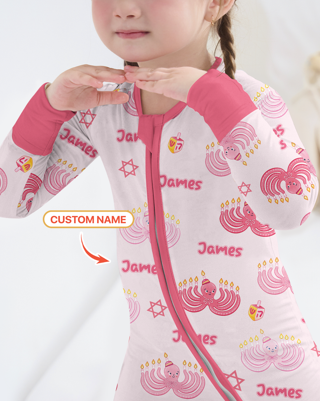Hanukkah Jewish Octopus Bamboo Convertible Zippy
