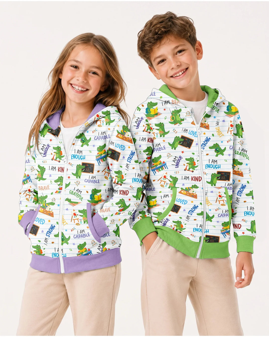 Brave Gator Days Bamboo Zip Hoodie