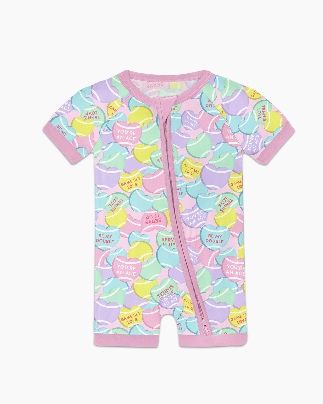 Tennis Candy Family Matching Bamboo Shorty Zippy