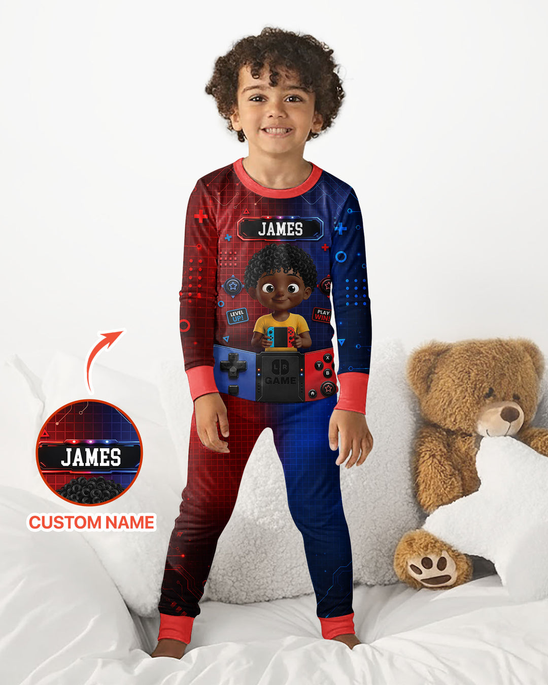 Game Controller Baby Bamboo Two Piece Long Sleeve Pajama Set