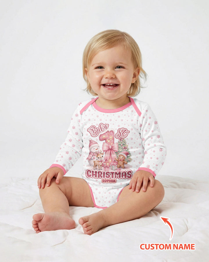 Snow Baby Christmas Bamboo Bodysuit