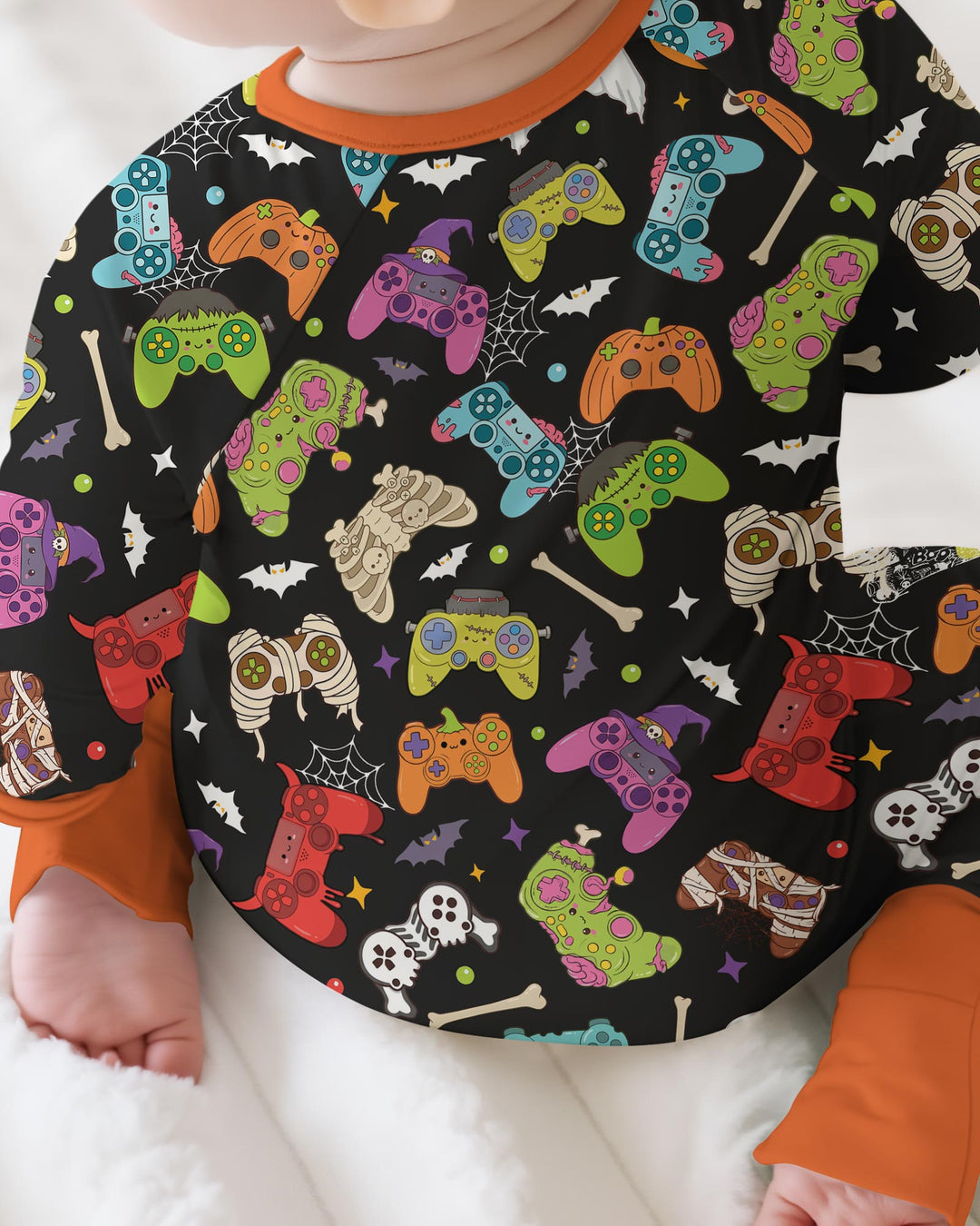 Halloween Skeleton Zombie Gaming Controllers Mummy Boys Bamboo Convertible Zippy
