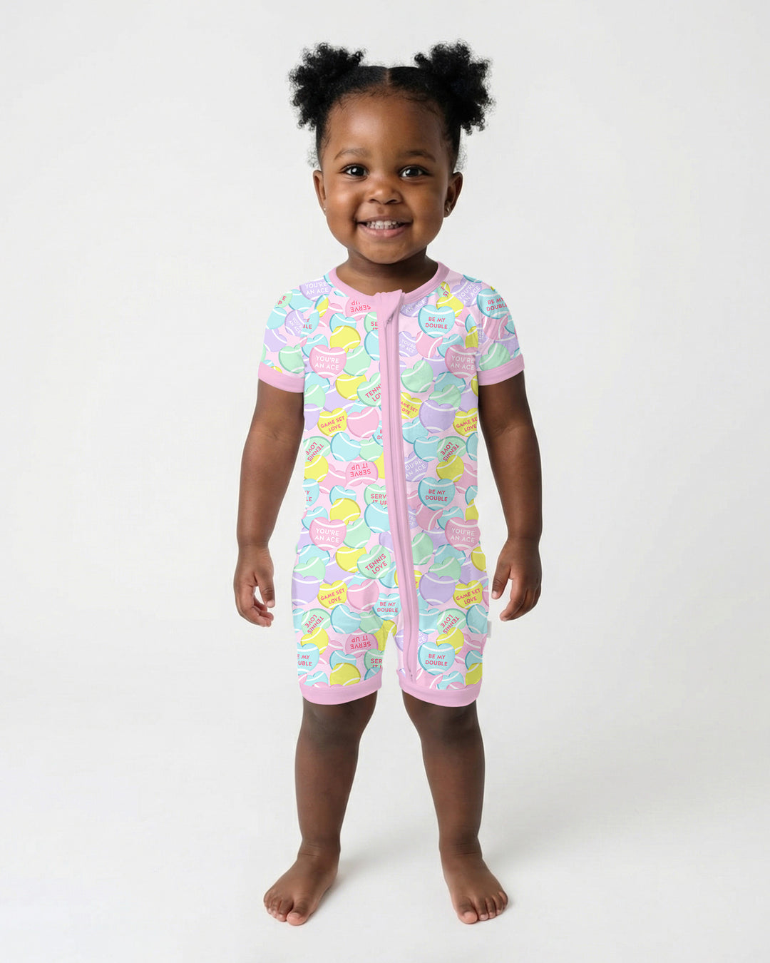 Tennis Candy Family Matching Bamboo Shorty Zippy